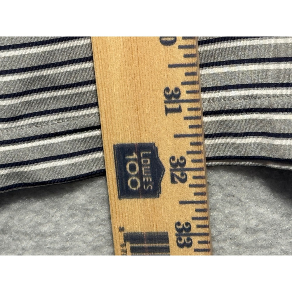 Polo Ralph Lauren Performance Shirt Mens XXL Gray Striped Golf Polo Classic Fit - Picture 7 of 8